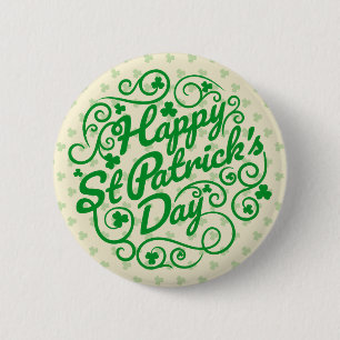 Happy St. Patrick's Day 6 Cm Round Badge