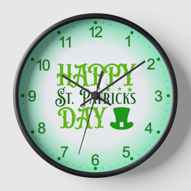 Happy St. Patrick's Day-88489 Clock (Front)
