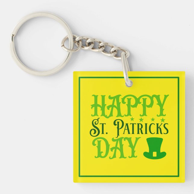 Happy St. Patrick's Day-88489 Key Ring (Front)