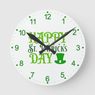 Happy St. Patrick's Day-88489 Round Clock