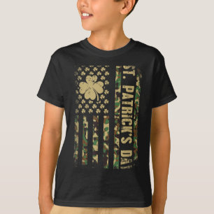 Happy st patricks day american flag camouflageHapp T-Shirt