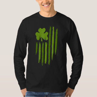 Happy St Patricks Day American Flag Usa Lucky Sham T-Shirt