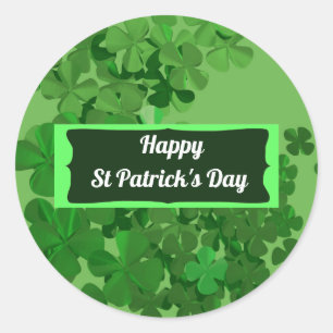 Happy St Patrick's Day and Good Luck Personalised Classic Round Sticker