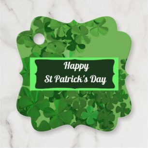 Happy St Patrick's Day and Good Luck Personalised Favour Tags