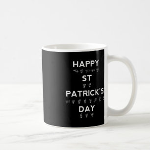 Happy St Patrick's Day ASL  Deaf Awareness Coffee Mug