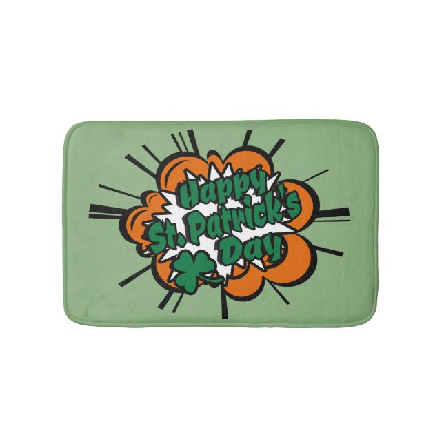Happy St. Patrick's Day Bath Mat (Front)