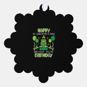 Happy St Patricks Day Birthday Bday Men Women Kids Tree Decoration Card