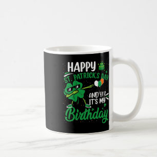 Happy St Patricks Day Birthday Party Shamrock Dab Coffee Mug
