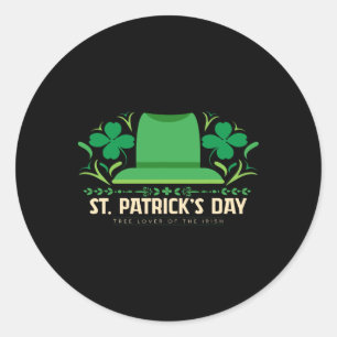 Happy St Patricks Day Birthday Saint Paddys Women Classic Round Sticker