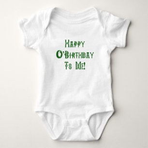 Happy St Patricks Day Birthday to Me Baby Bodysuit