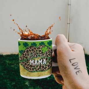 Happy St Patricks Day Blessed Mum Mama Lips Coffee Mug
