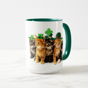Happy St. Patrick's Day Cats Mug