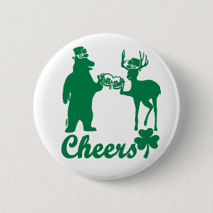 Happy St Patricks Day Cheers! 6 Cm Round Badge
