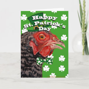 Happy St. Patrick's Day Chicken Card