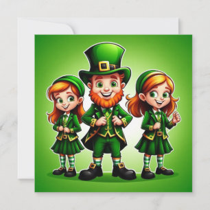 Happy St. Patrick's Day Children Holiday Card