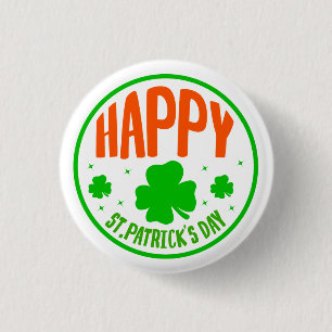 Happy St. Patrick's Day Circle Design-63501 3 Cm Round Badge