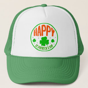 Happy St. Patrick's Day Circle Design-63501 Trucker Hat