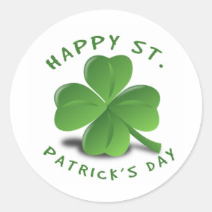 Happy St. Patrick's Day Classic Round Sticker