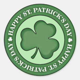 Happy St. Patricks Day Classic Round Sticker