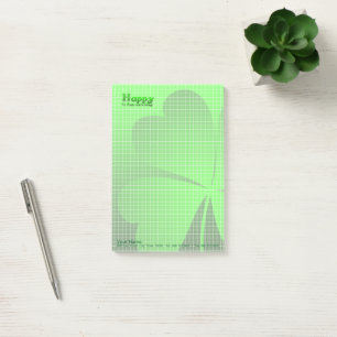 Happy St Patrick's Day Clover Corporate NP Post-it Notes