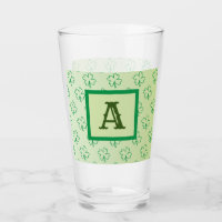 Happy St Patrick's day clover shamrock monogram