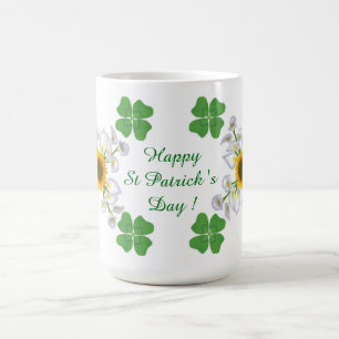 Happy St. Patrick's Day ! Clover with Calla Coffee Mug