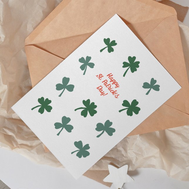 Happy St. Patrick's day clovers Card (Creator Uploaded)
