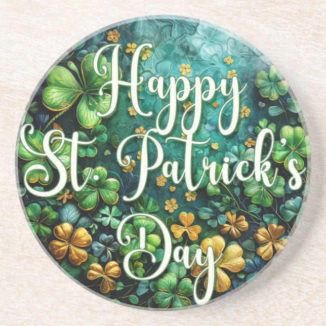 Happy St Patrick's Day Coaster (Front)