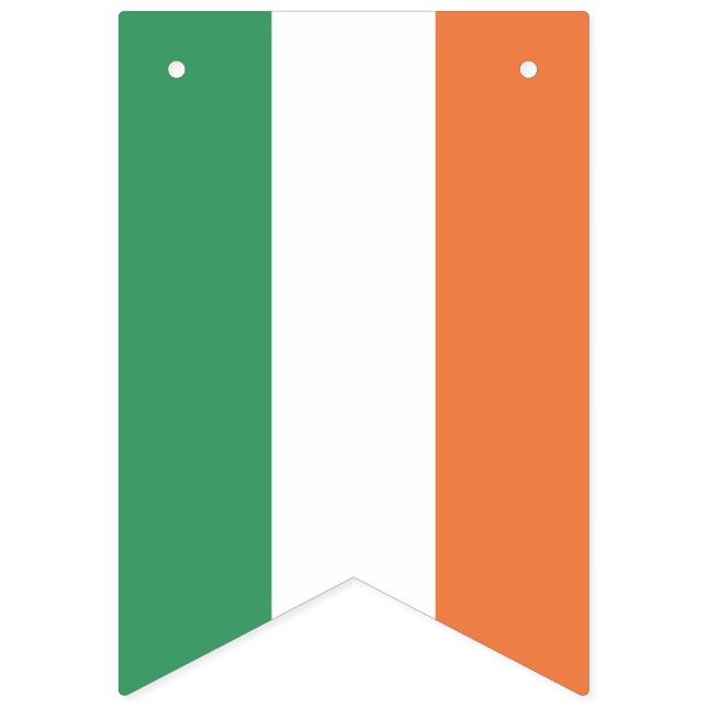Happy St. Patrick's Day. Colours of Ireland Flag. Bunting (First Flag)