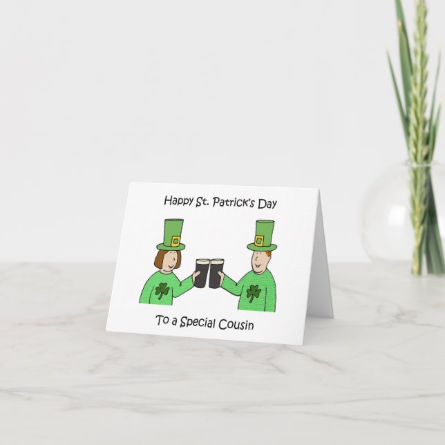 Happy St. Patrick's Day Cousin Card (Front)