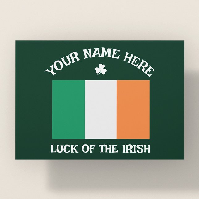 Happy St Patrick's Day Custom Name Shamrock Postcard (Creator Uploaded)