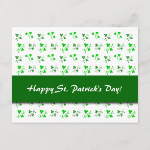 Happy St. Patrick's Day Custom Shamrock Postcard