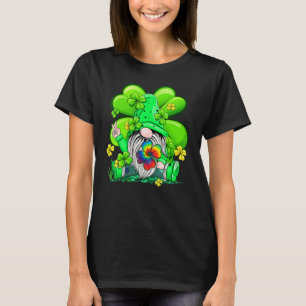 Happy St Patrick's Day Cute Gnome Tie Dye Shamrock T-Shirt