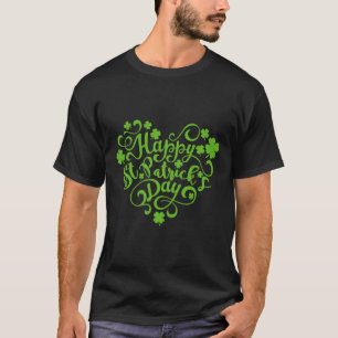 Happy St Patricks Day Cute Heart Shamrock St Patri T-Shirt