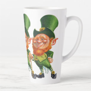 HAPPY ST.PATRICK'S DAY CUTE LEPRECHAUN LATTE MUG