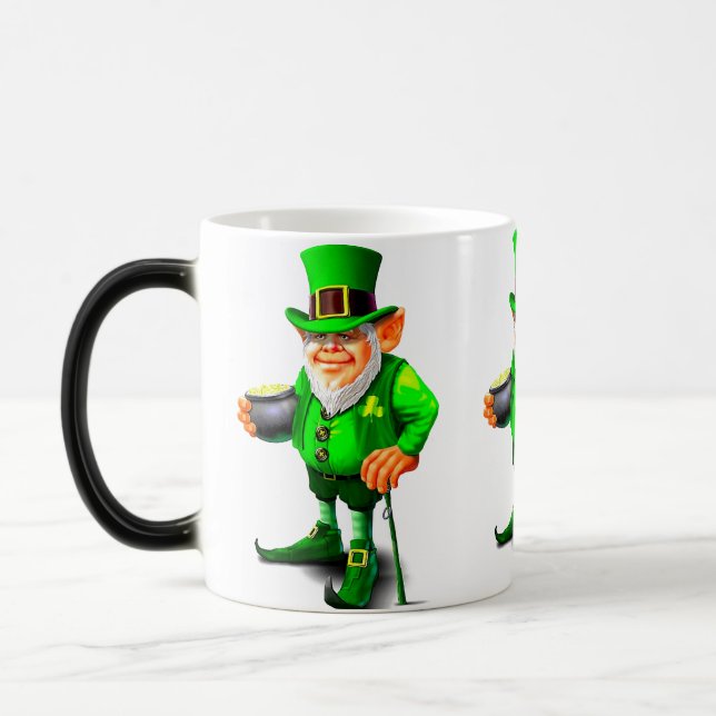 HAPPY ST.PATRICK'S DAY CUTE LEPRECHAUN MAGIC MUG (Left)