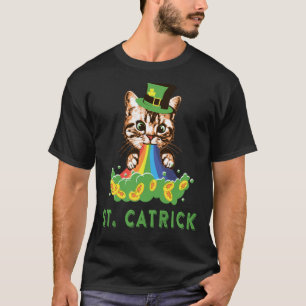 Happy St Patrick's Day Cute Lucky Cat Kitten Irish T-Shirt