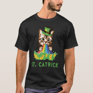 Happy St Patrick's Day Cute Lucky Cat Kitten Irish T-Shirt