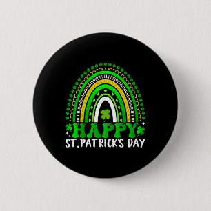 Happy St Patrick's Day Cute Rainbow St. Patricks D 6 Cm Round Badge