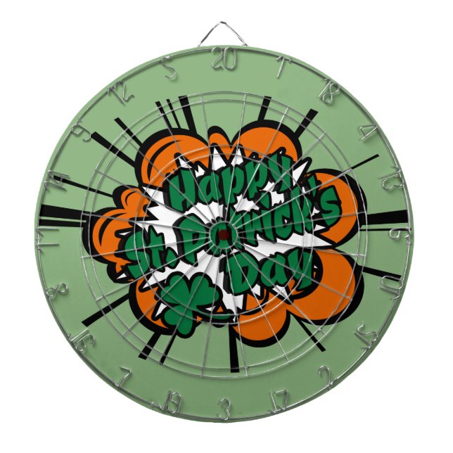 Happy St. Patrick's Day Dartboard (Front)
