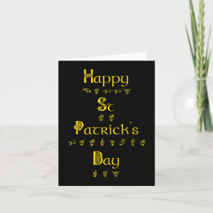 Happy St Patricks Day Deaf Pride Sign Language ASL Card