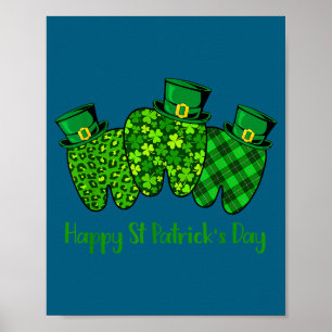 Happy St Patrick's Day Dental Istant Tooth Irish G Poster