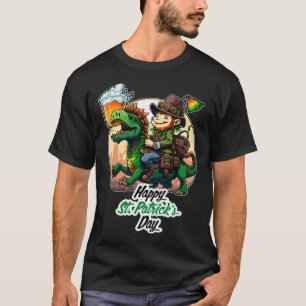 Happy St Patricks Day Dinosaur St Pat Rex Day Todd T-Shirt