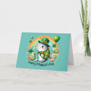 Happy St. Patrick's Day Dolphin Card