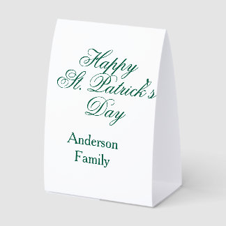 Happy St. Patrick's day family name green sminimal