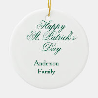 Happy St. Patrick's day family name green sminimal