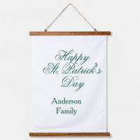 Happy St. Patrick's day family name green sminimal