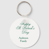 Happy St. Patrick's day family name green sminimal