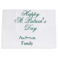 Happy St. Patrick's day family name green sminimal