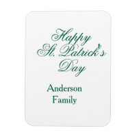 Happy St. Patrick's day family name green sminimal